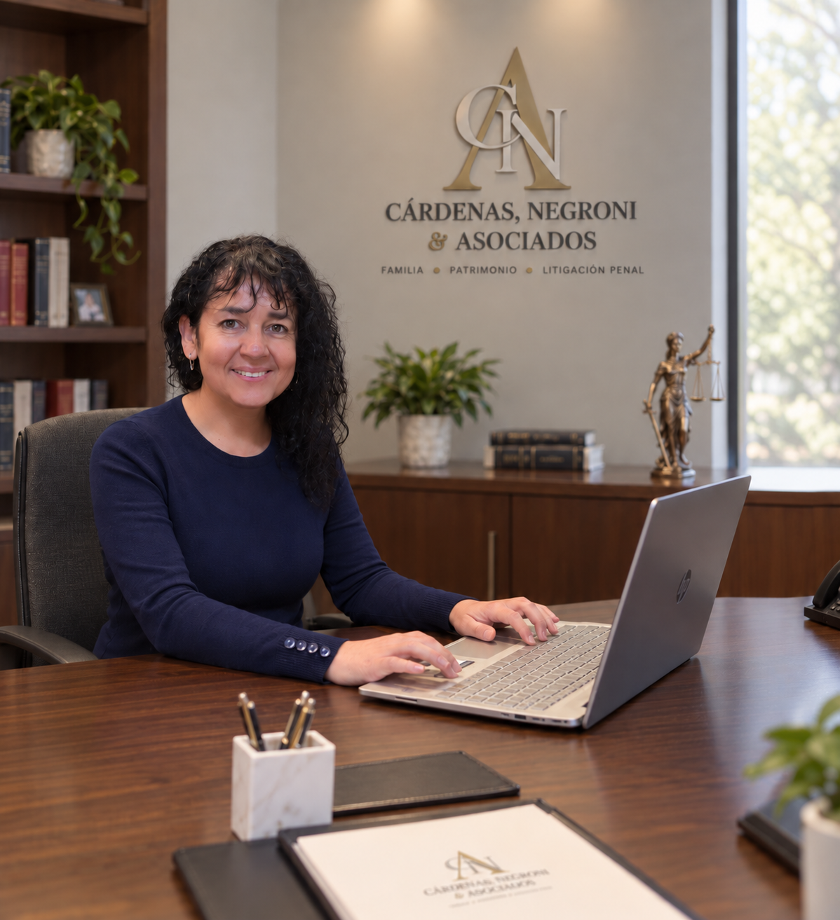 Paola Negroni en oficina jurídica
